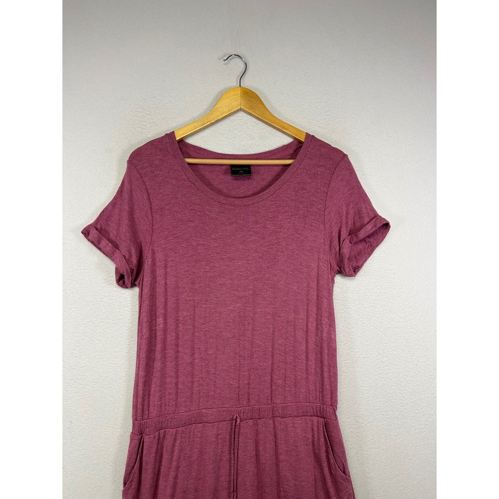 Athleisure 32 Degrees Cool Womens Large Pink Heathered Drawstring T-Shirt Dress - Picture 8 of 11